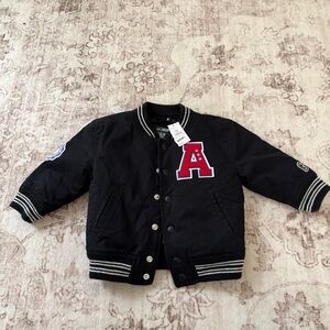 Gap Bomber Letterman Jacket with Red 'A' Patch